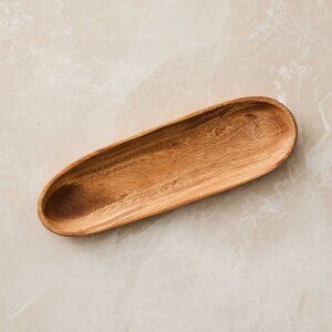 West Elm Oval Wood Platter NEW